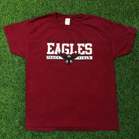 Hanes Other - Maroon Weatherford Eagles Track and Field Graphic Tee